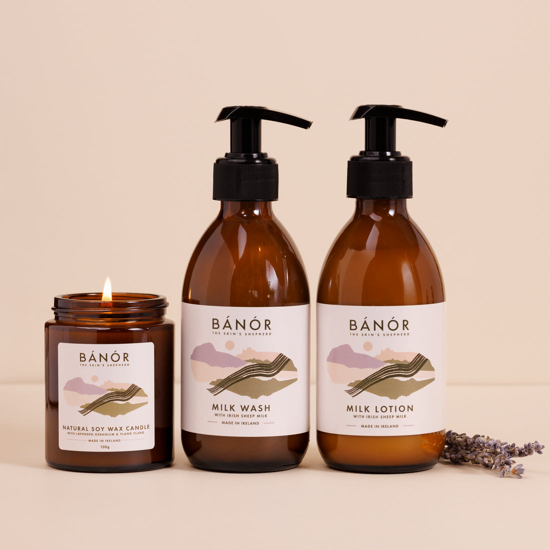 The Milk Hand & Body Collection with a Candle